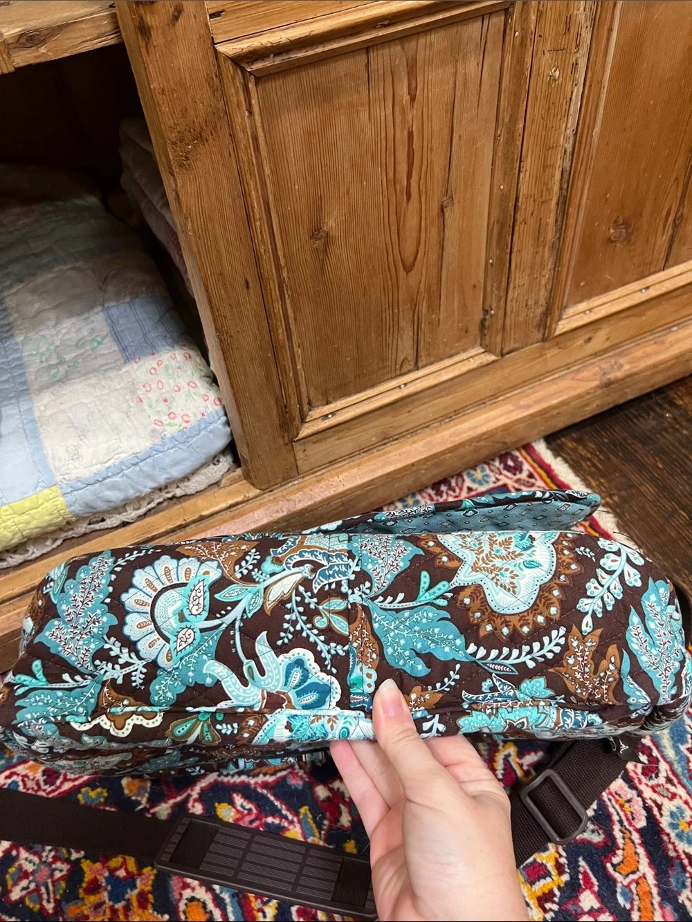 Vera Bradley Laptop Bag in Retired Java Blue Pattern